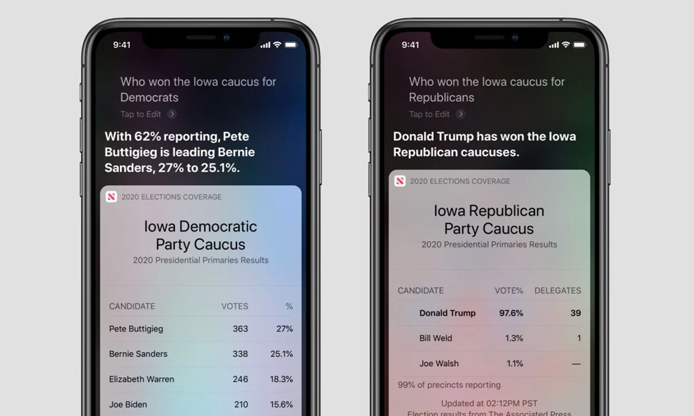 Siri ajuda o eleitor dos Estados Unidos